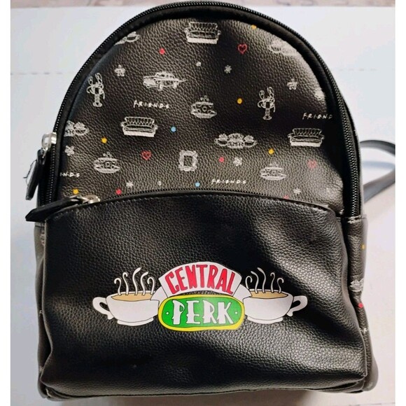 Danielle Nicole Dani Friends Central Perk Mini Backpack Purse Bag Black - Picture 1 of 9